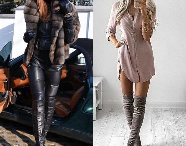 Эти стильные ботфорты. С чем носить