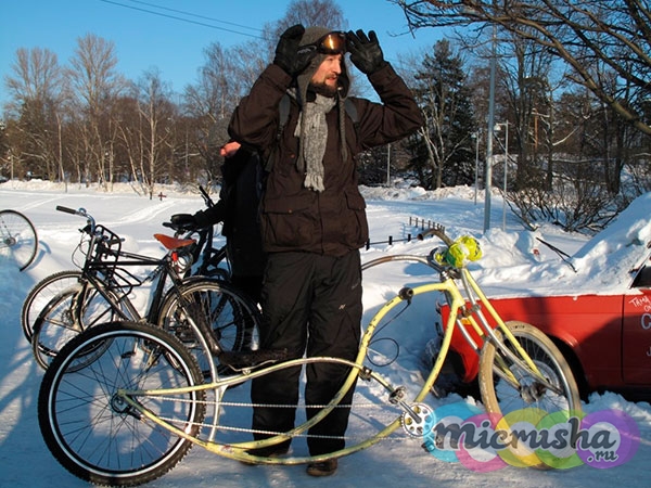 велосипед зимой