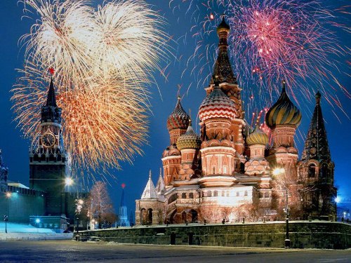 Новогодний салют в Москве