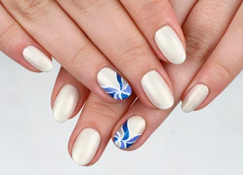 дизайн ногтей "Морозные узоры" итог