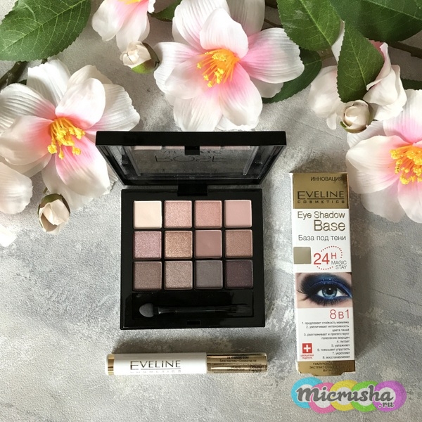 Трендовые тени для век Eveline All in One в оттенке №2 Rose