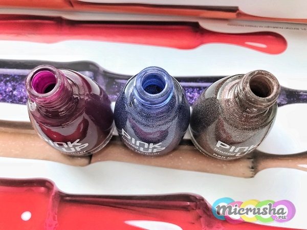 Лаки для ногтей Pink Up. Свотчи.
